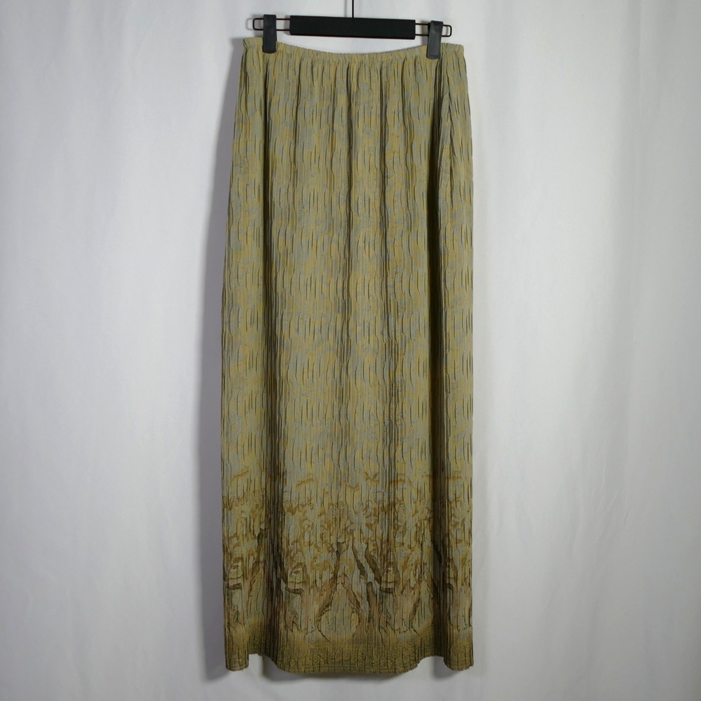 Vintage Rafael Womens Forest Fairy Grunge Maxi Skirt Size M Crinkle Goblincore